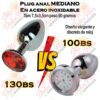 Plug anal mediano en acero inoxidable