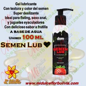 Gel lubricante textura de semen con sabor