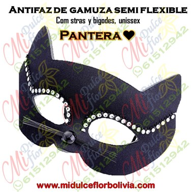 Antifaz negro felino