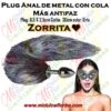 Plug de metal con cola gris