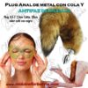 Plug anal de metal con cola atigrada