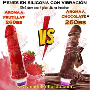 Diapositiva416 Pene en silicona con vibración aromas versus