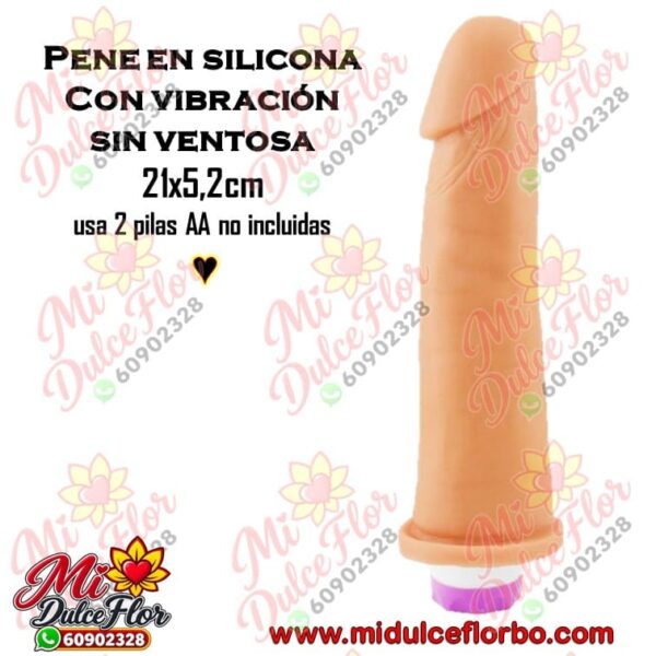 Diapositiva419 Pene en silicona con vibración sin ventosa
