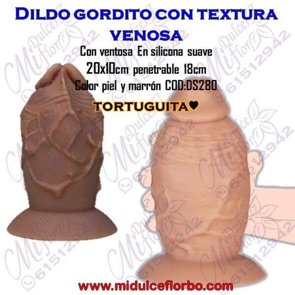 Diapositiva458 Dildo gordito con textura venosa
