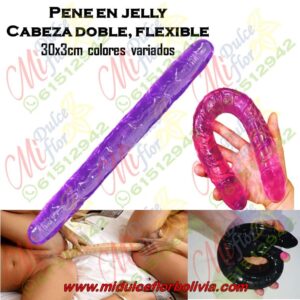Pene en jelly cabeza doble