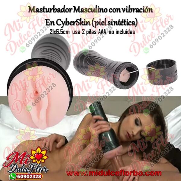 Masturbador masculino con vibración a pilas