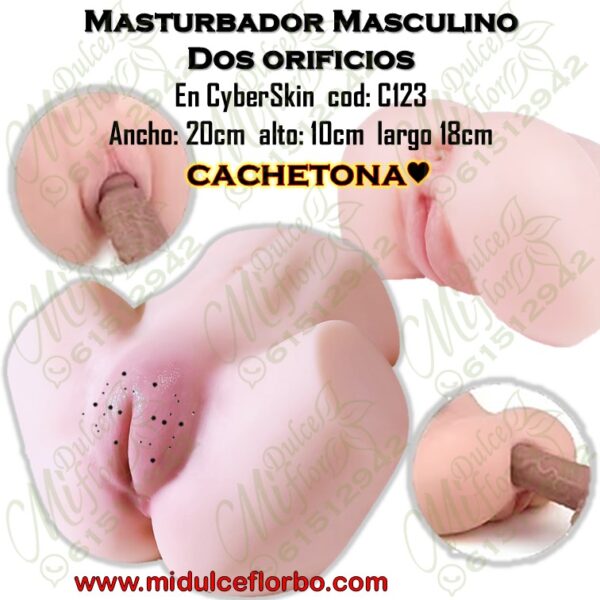 Masturbador dos orificios cachetona