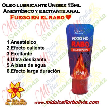 Lubricante anestésico efecto caliente