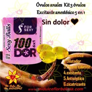 Kit óvulos anestésicos y excitantes anales