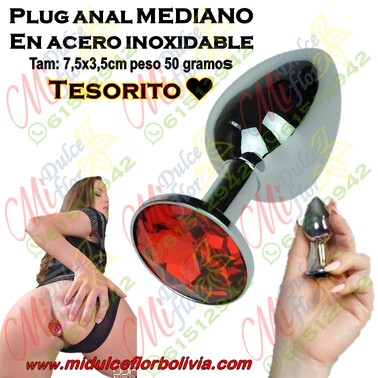 Diapositiva85 Plug anal de metal tam M