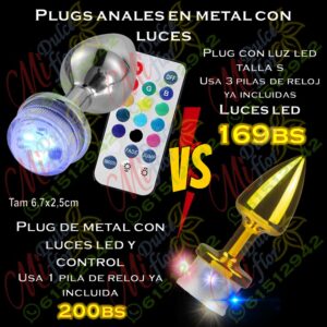 versus Plugs anales con luces led