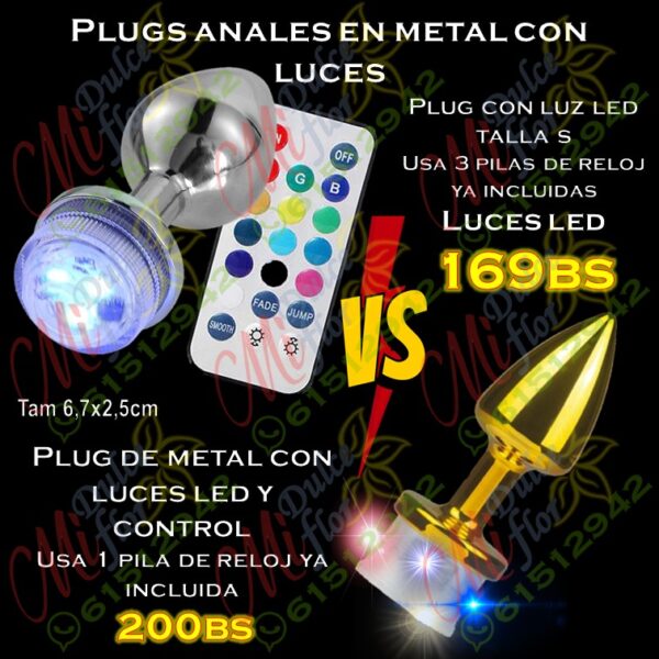 versus Plugs anales con luces led