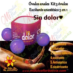 Kit óvulos anestésicos y excitantes anales