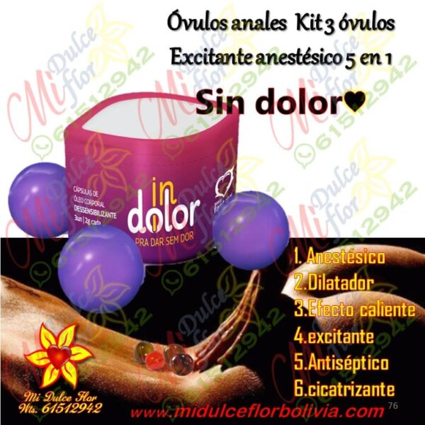 Kit óvulos anestésicos y excitantes anales