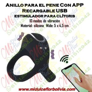 Anillo para pene con vibración y APP