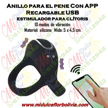 Anillo para pene con vibración y APP