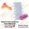 Media funda con vibración para pene