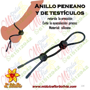 Anillo regulable para pene y testículos