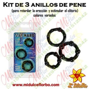 Kit tres anillos de pene