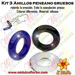 Kit de tres anillos para pene