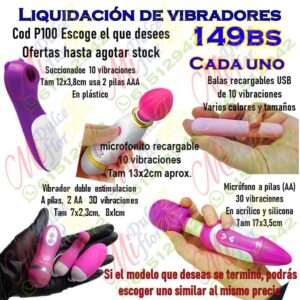 Liquidación de vibradores cod P100