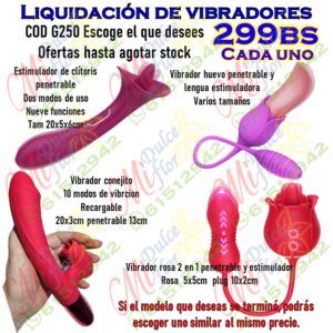 Liquidación de vibradores cod G250