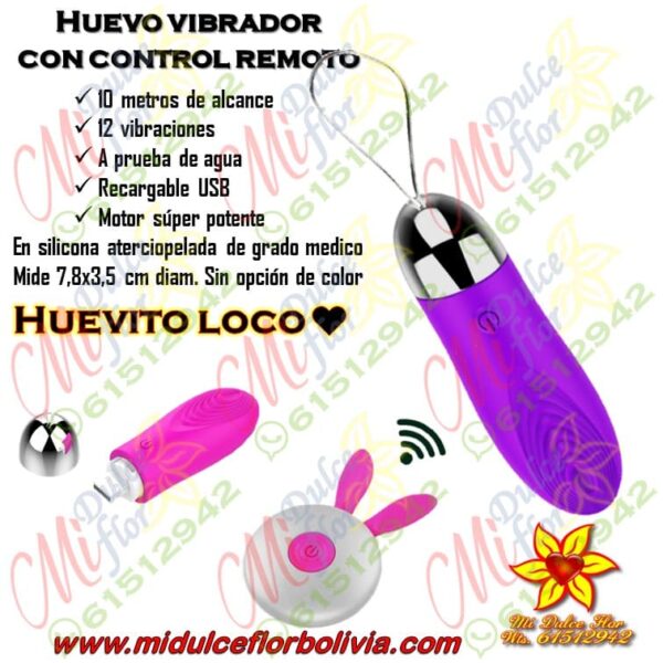 Huevo vibrador con control remoto