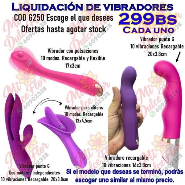 Liquidación de vibradores