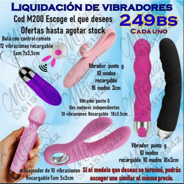 Liquidación de vibradores cod M200