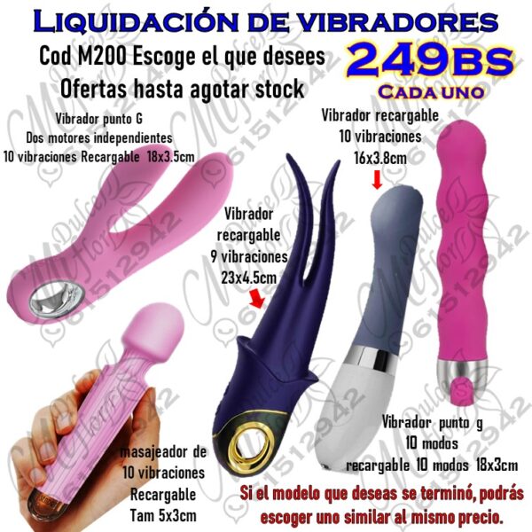 Liquidación de vibradores cod M200