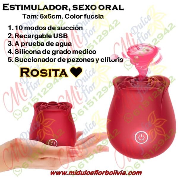Estimulador sexo oral succionador rosita
