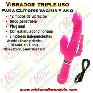 Vibrador triple estimulación