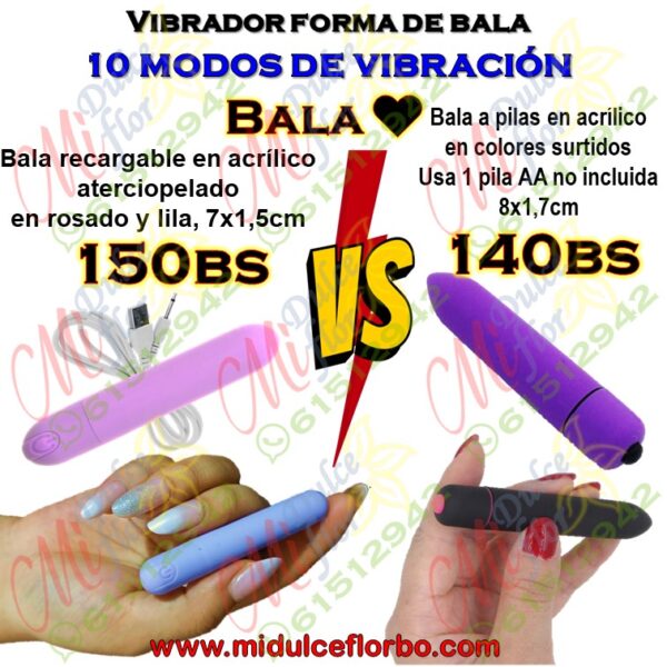 Bala 10 vibraciones, versus