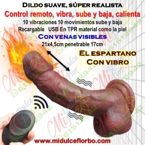 Dildo con control remoto súper realista todo en uno