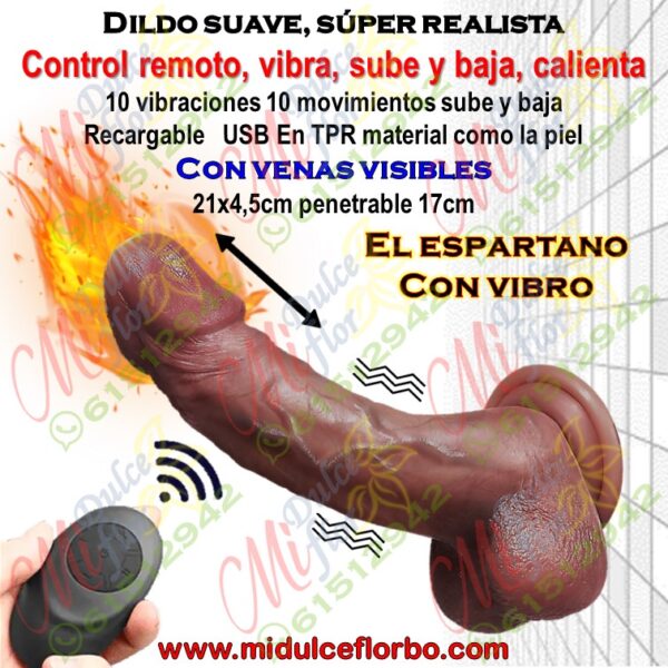 Dildo con control remoto súper realista todo en uno