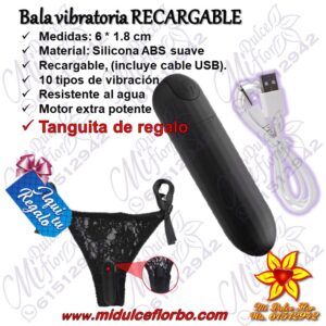 Bala vibratoria recargable