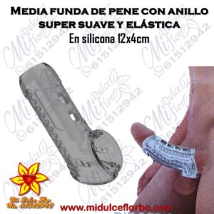 Media funda de pene con anillo