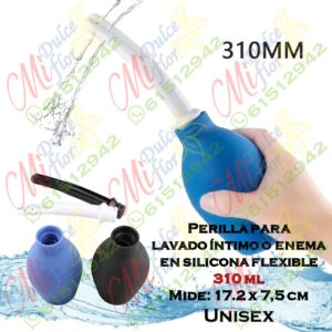Perilla de limpieza o enema 310ml pico plexible