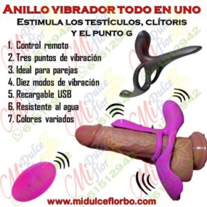 Anillo vibrador 3 funciones con control remoto