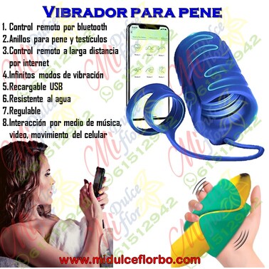 Vibrador para pene con control por APP