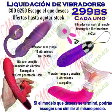 Liquidación de vibradores cod G250