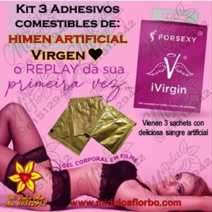 Kit 3 adhesivos comestibles de himen artificial