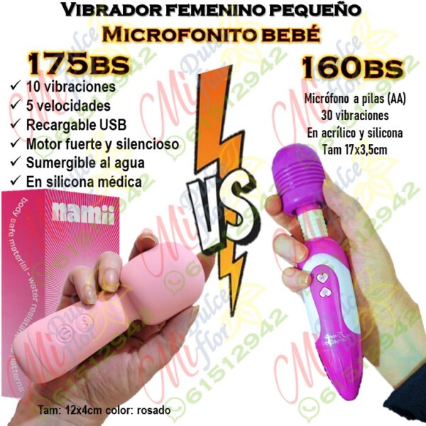 Masajeadores pequeños en versus