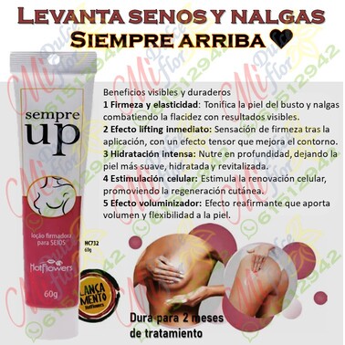 Levanta senos y nalgas en gel