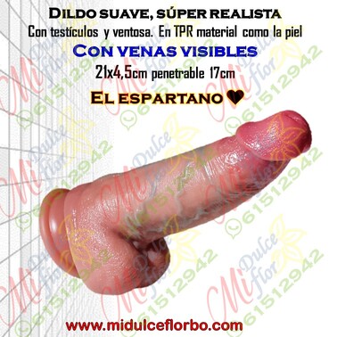 Dildo suave súper realista con venas visibles