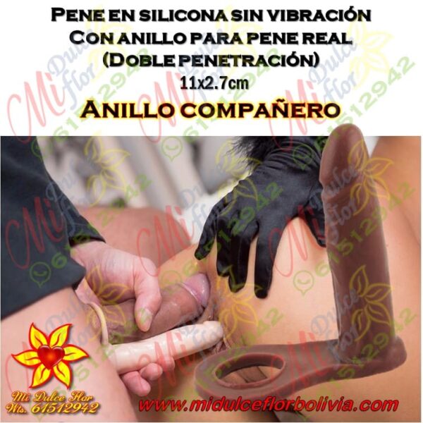 Pene en silicona con anillo 11x2.7cm