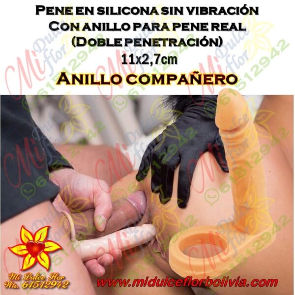Pene en silicona con anillo 11x2.7cm