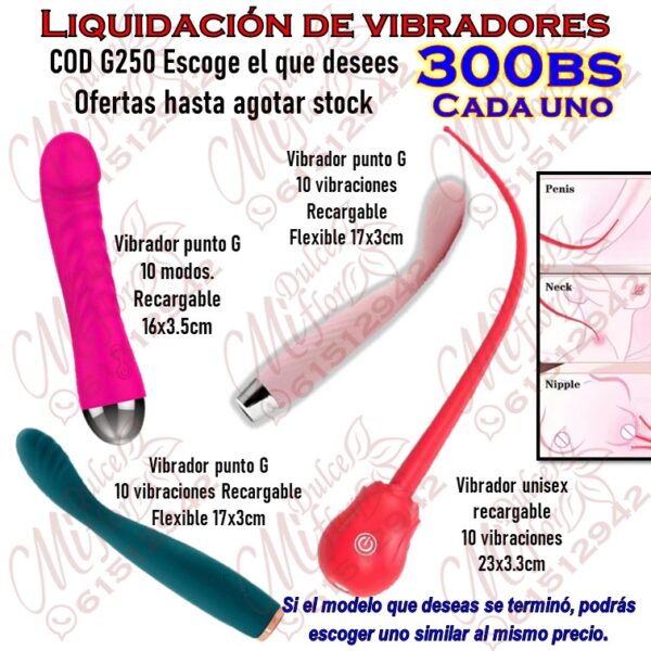 Liquidación de vibradores