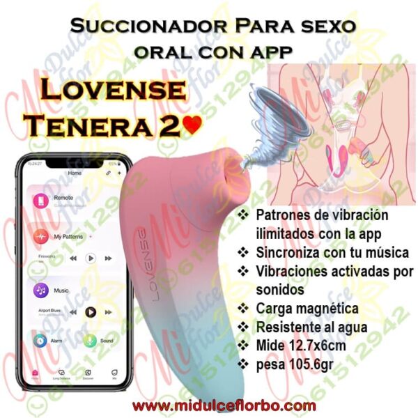 Succionador para sexo oral con app
