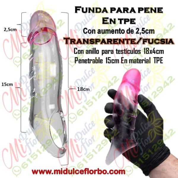 Funda para pene con anillo en TPE